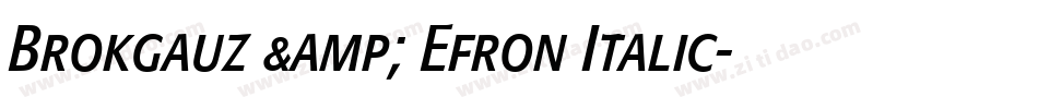 Brokgauz & Efron Italic字体转换